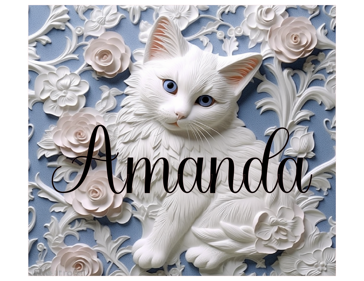 3D Fresco Cat Tumbler