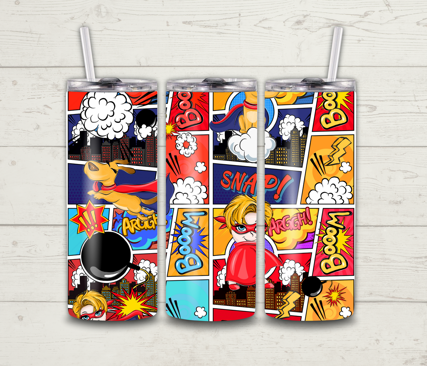 Comic Background Tumbler 02