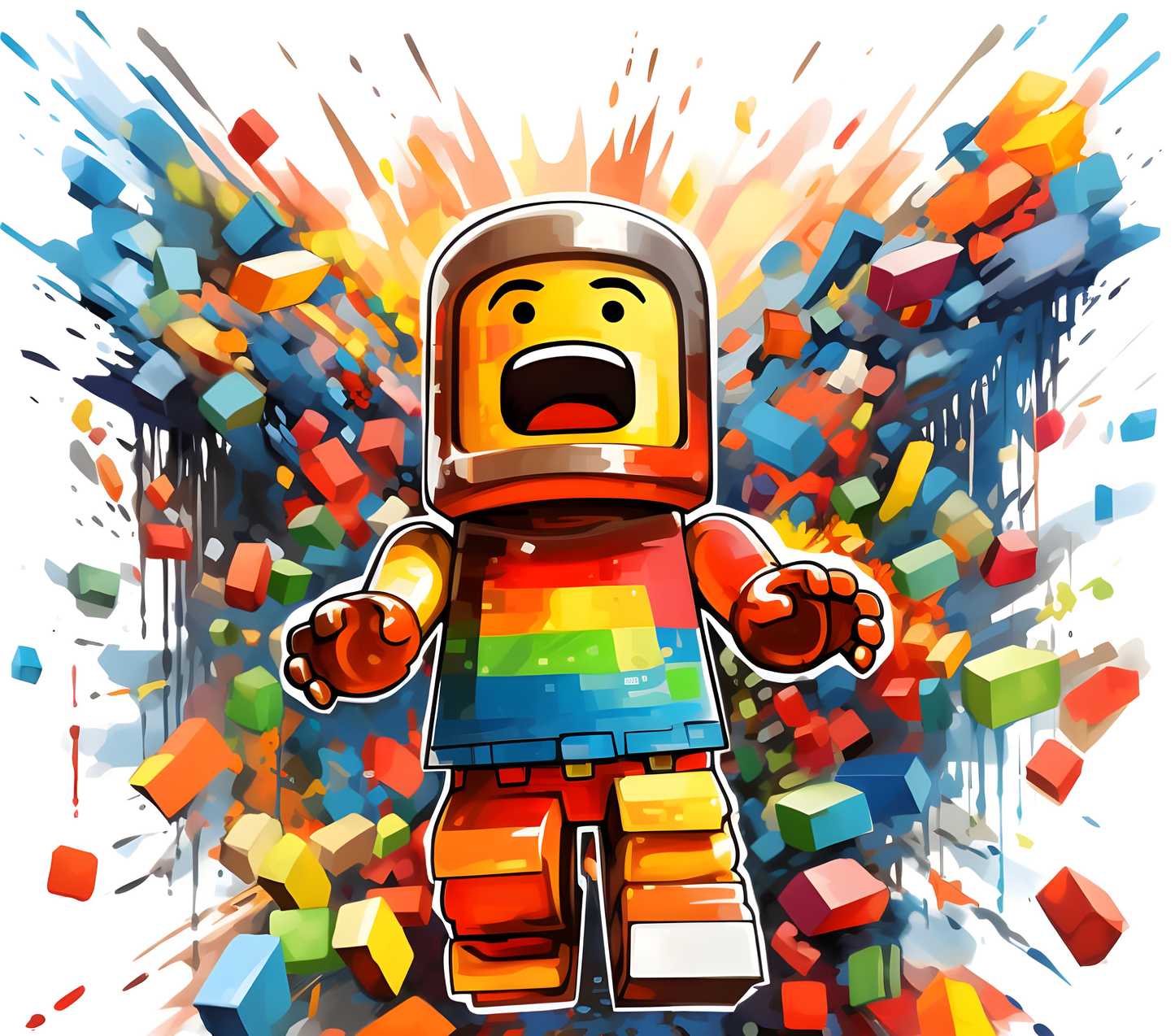 Colorful Lego Man Tumbler