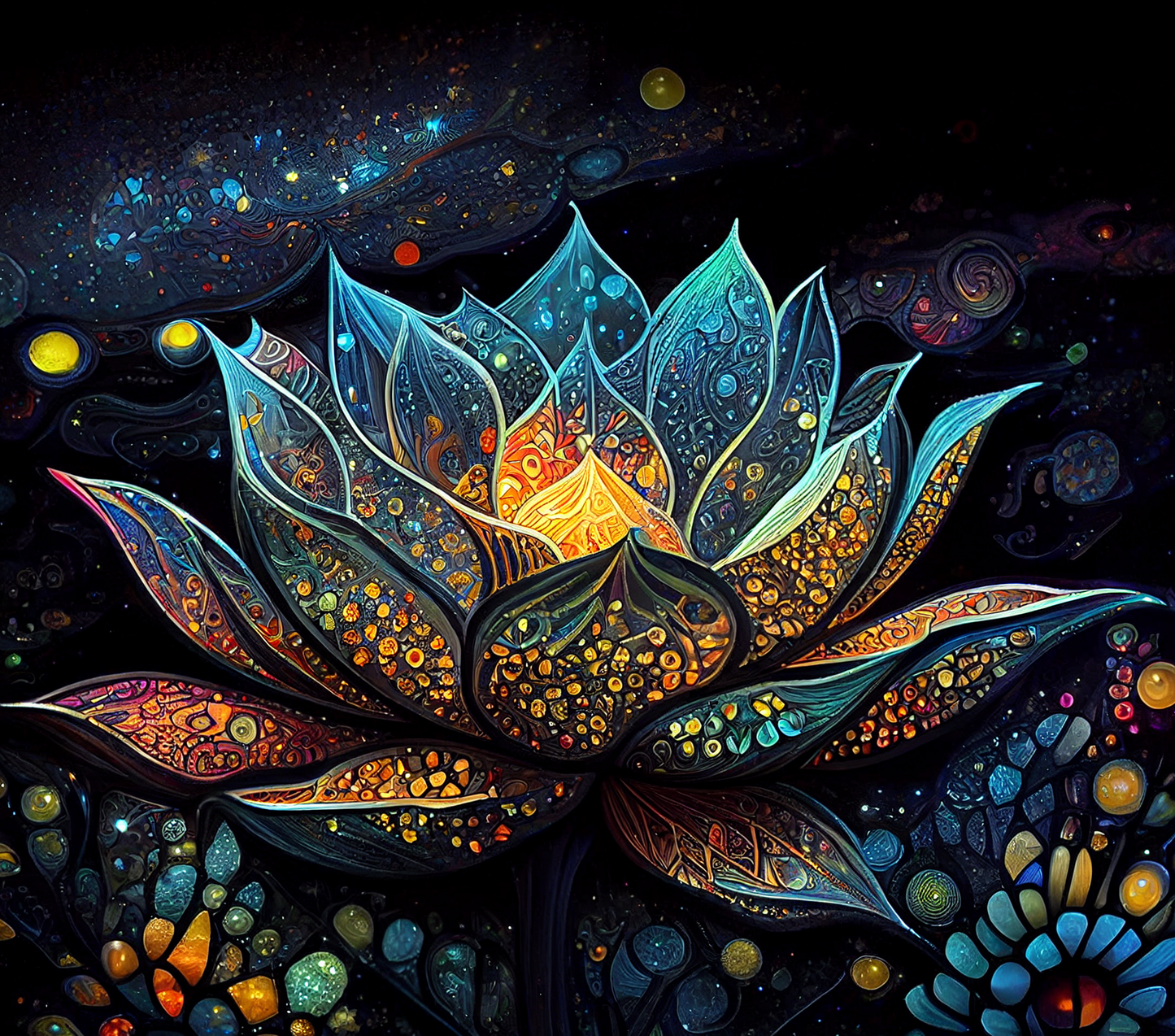 Stained Glass Lotus