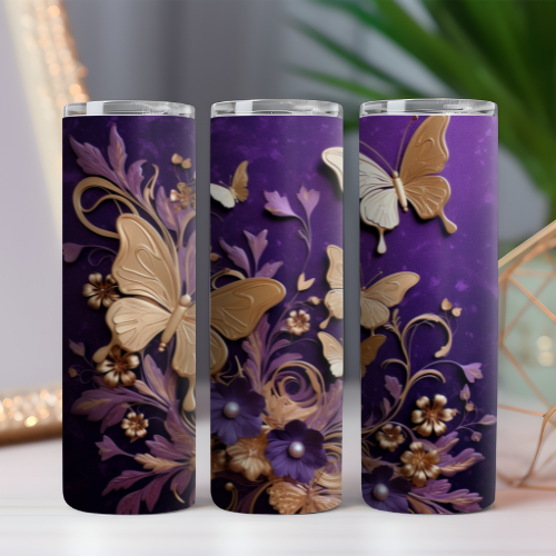 3D Butterfly Tumbler 01