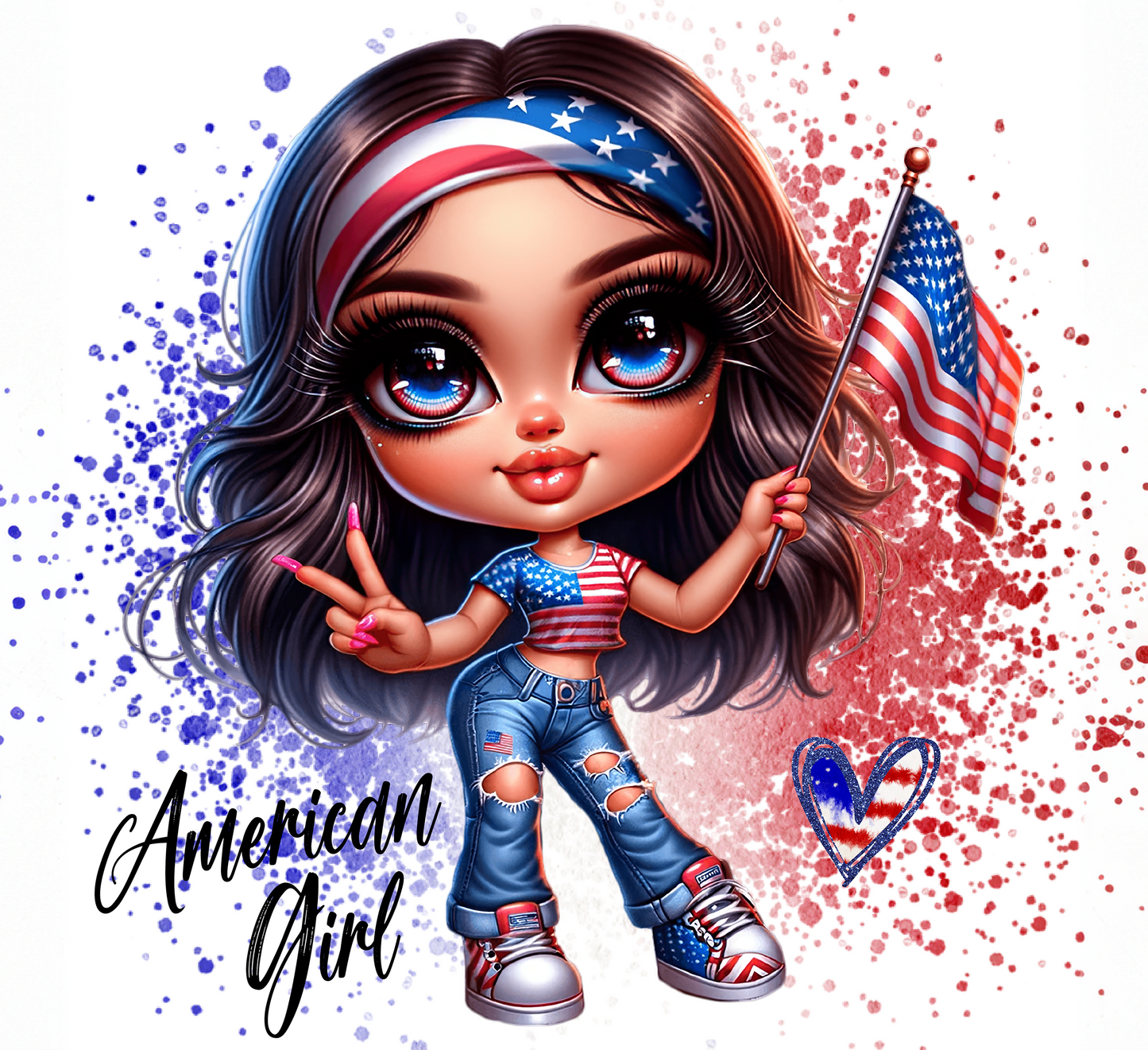 American Girl 4th of July Tumbler