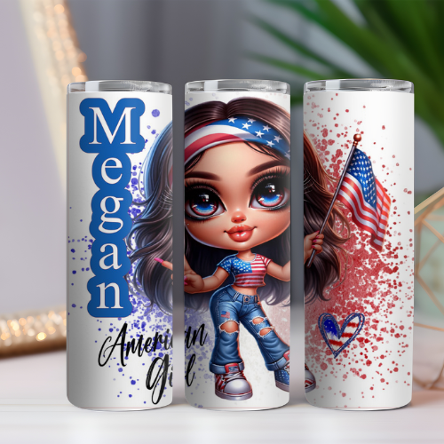 American Girl 4th of July Tumbler