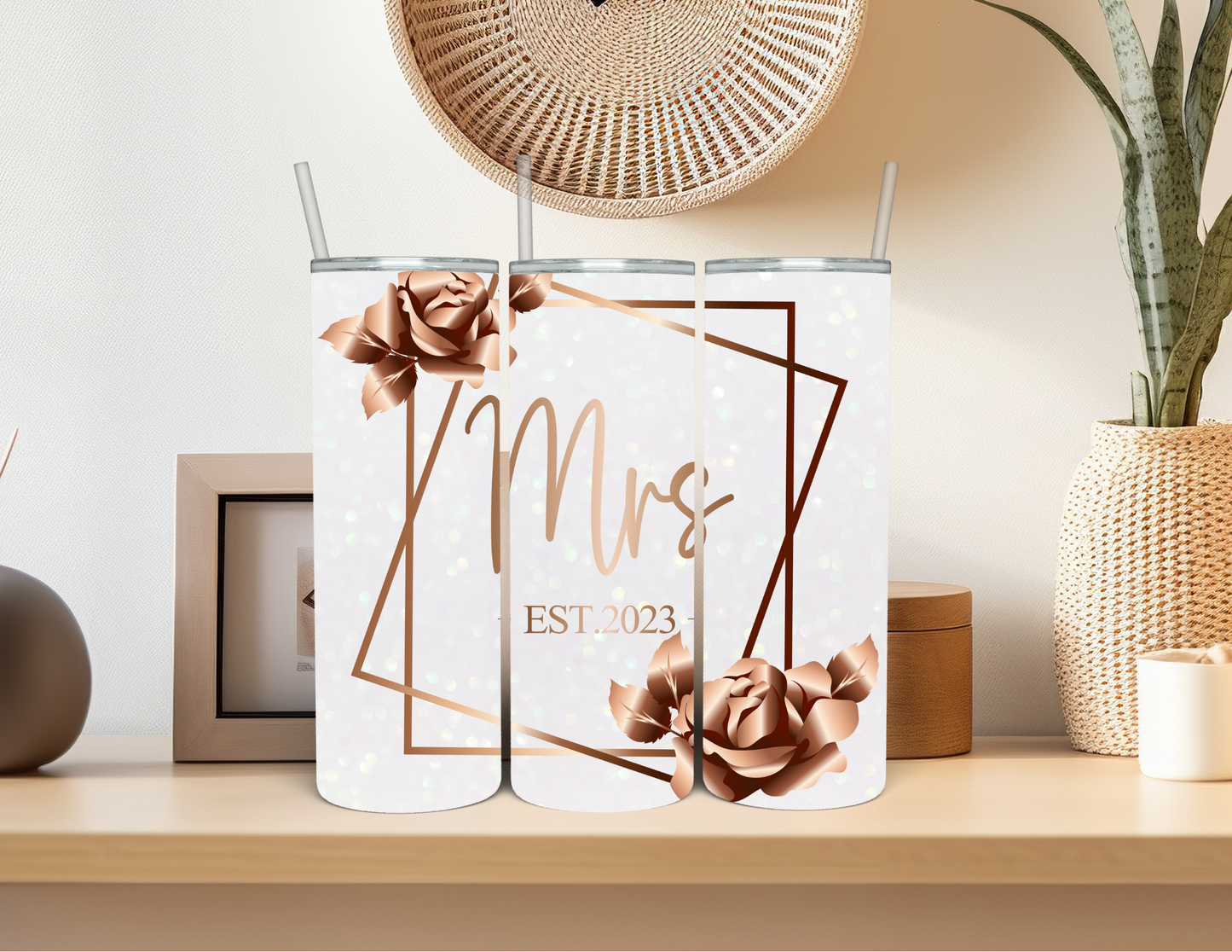 "Mrs." Wedding Tumbler