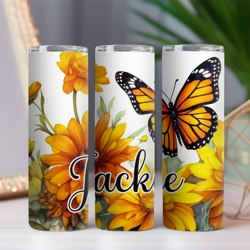 Butterfly Marigold Tumbler