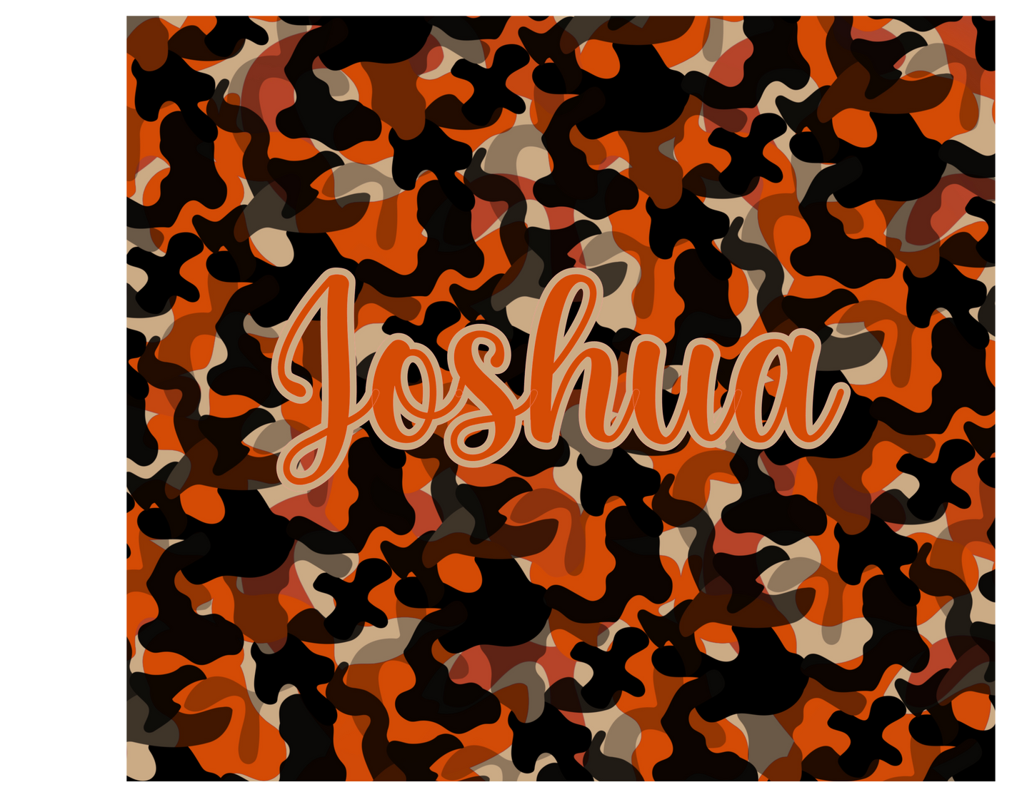 Camo Orange & Black Tumbler