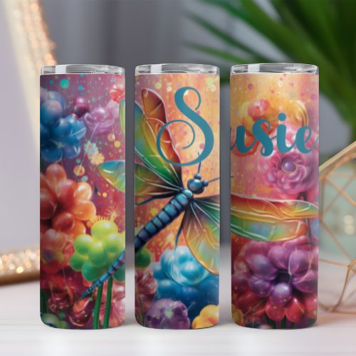 Colorful Dragonfly 01 Tumbler