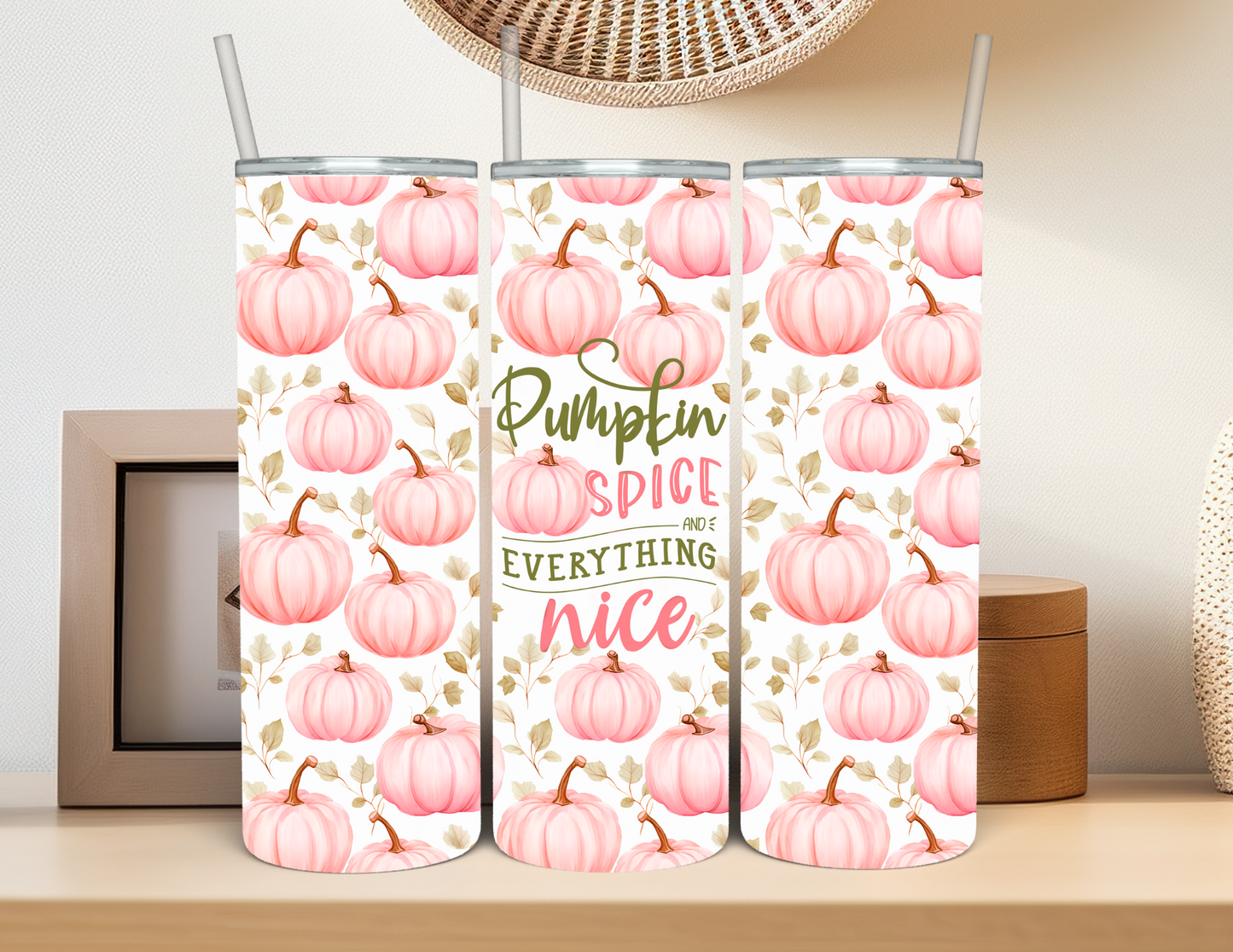 Pink Pumpkin Spice Tumbler