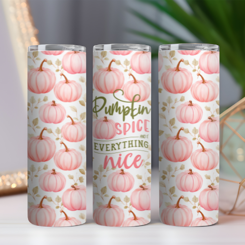 Pink Pumpkin Spice Tumbler