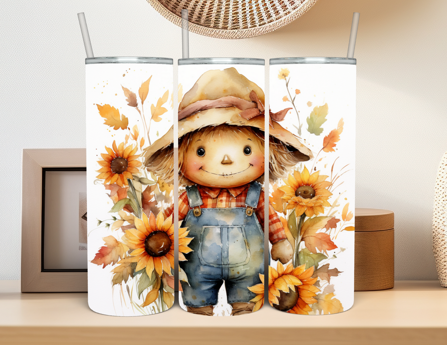 Fall Scarecrow Tumbler