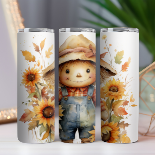 Fall Scarecrow Tumbler