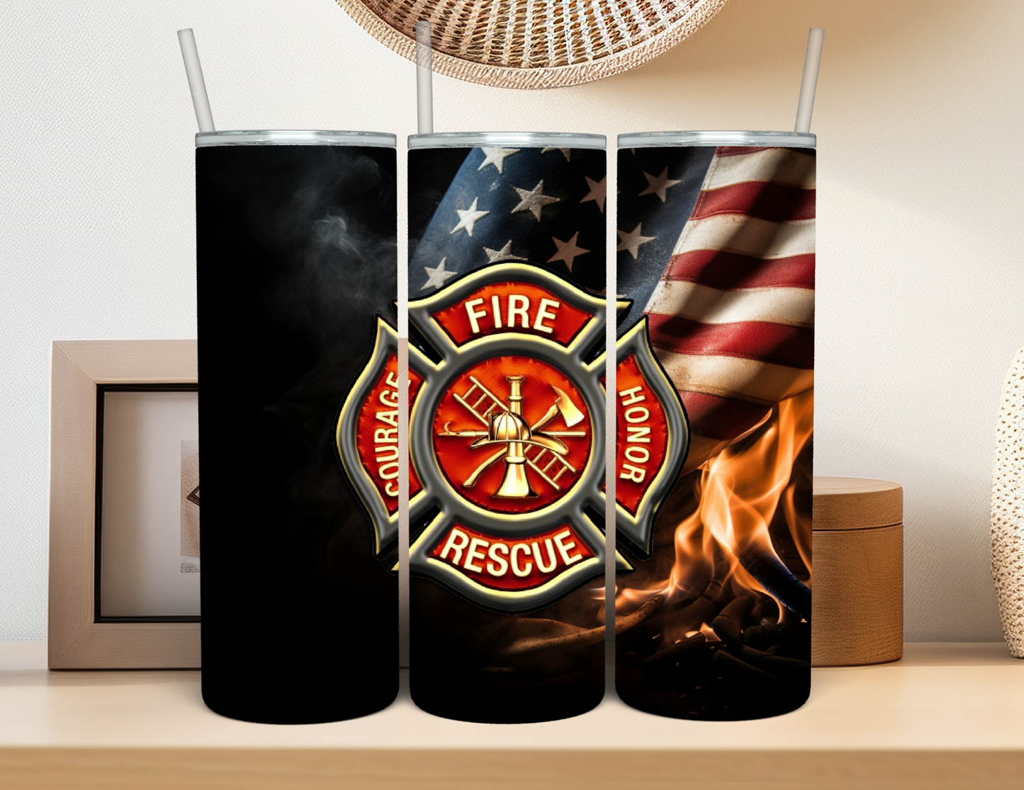 Fire Department Emblem Tumbler