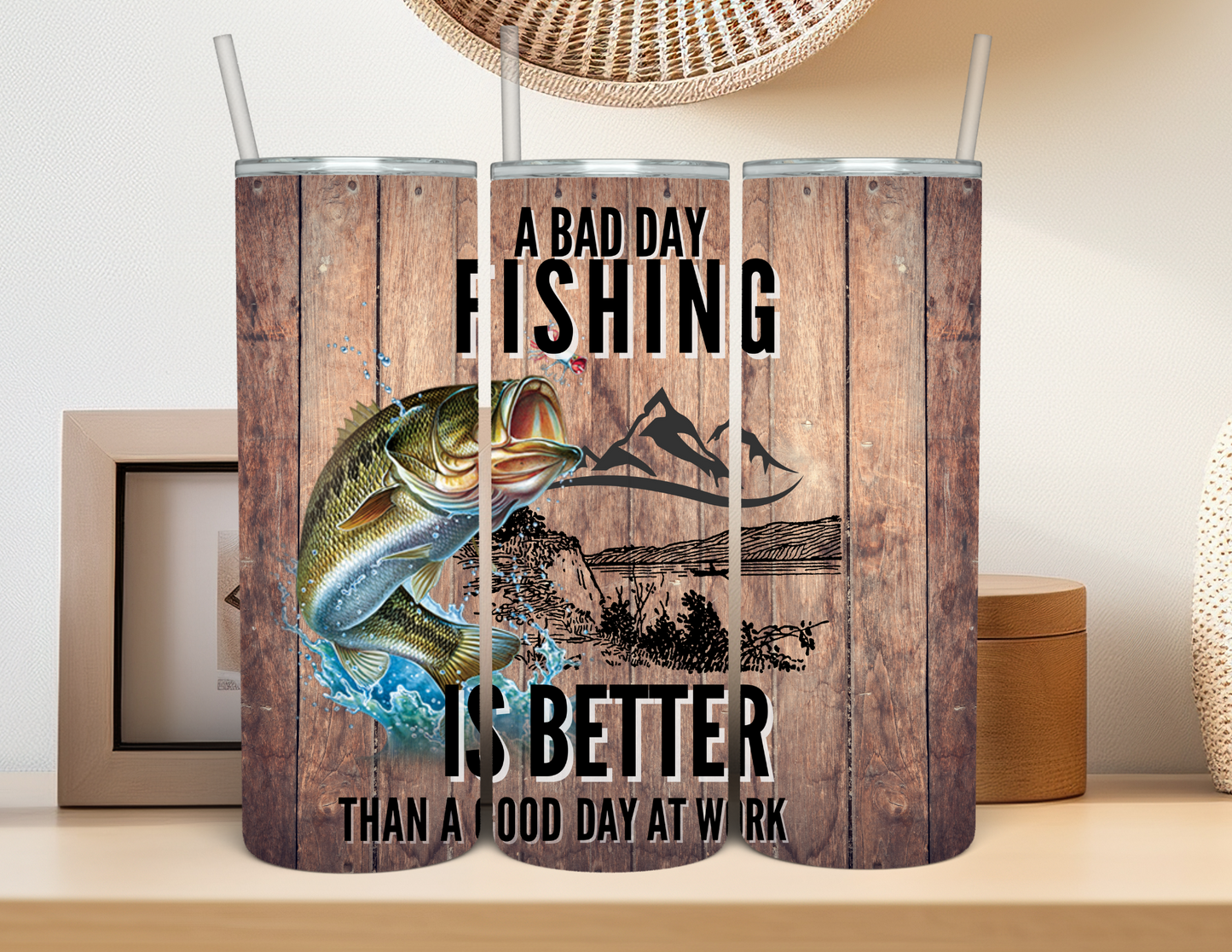 A Bad Day Fishing Tumbler 03