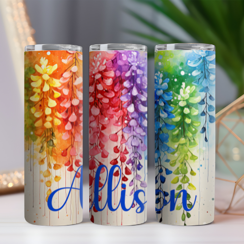 Floral Cascading Flowers Tumbler