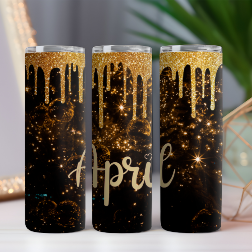 Glitter - Black & Gold Tumbler