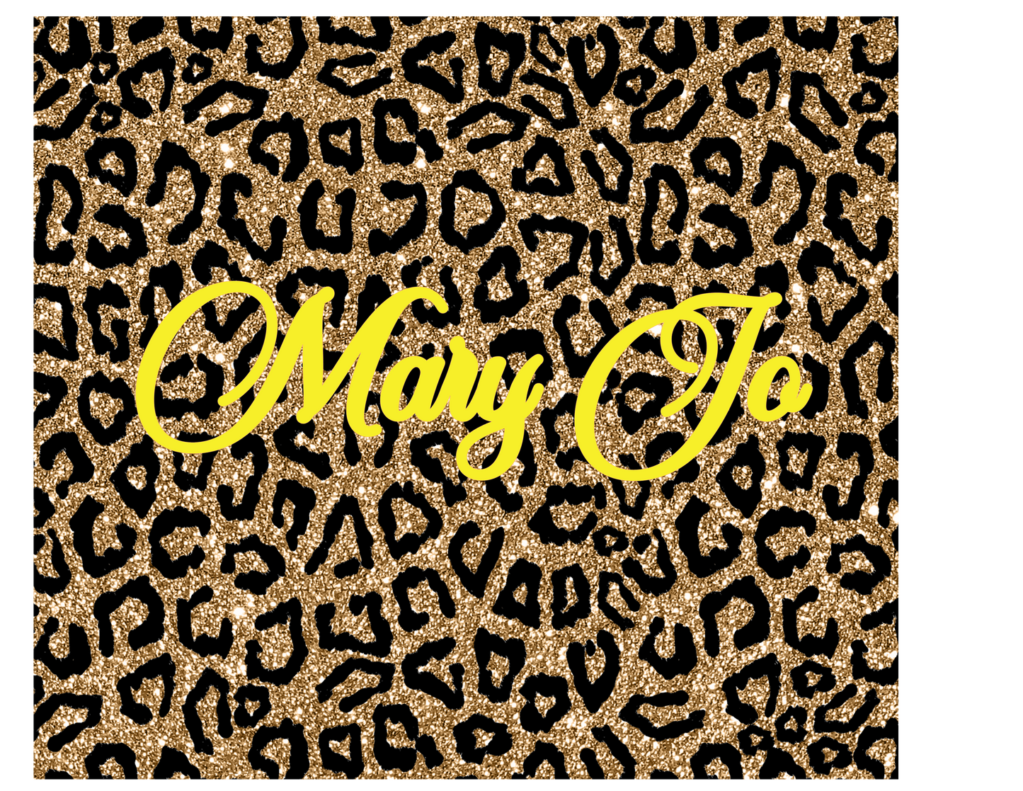 Glitter - Leopard Print Tumbler