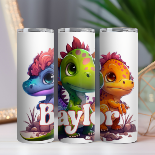 Colorful Dinosaurs Tumbler