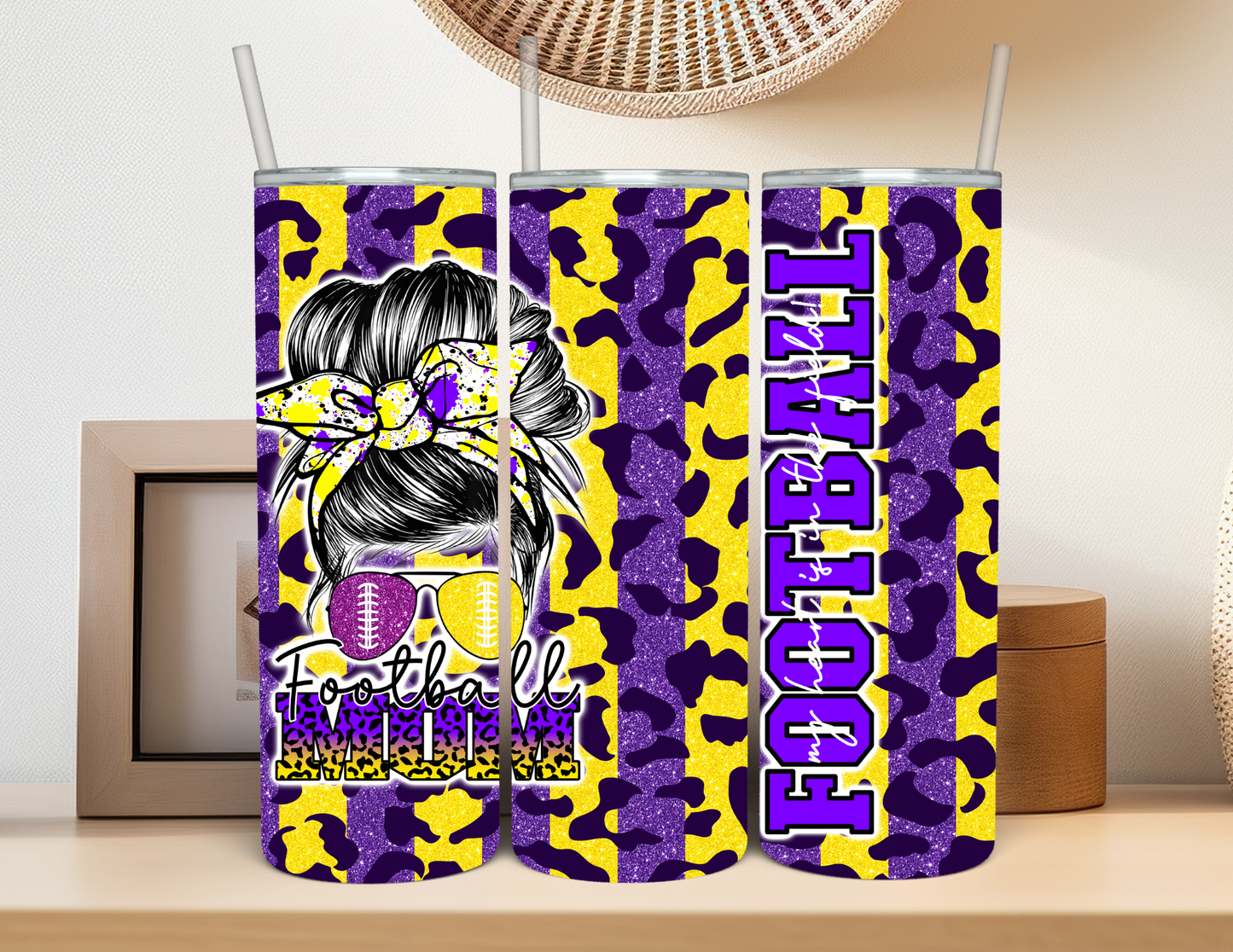 Football Mom Purple & Gold