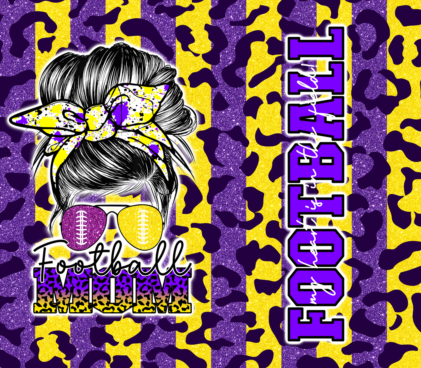 Football Mom Purple & Gold