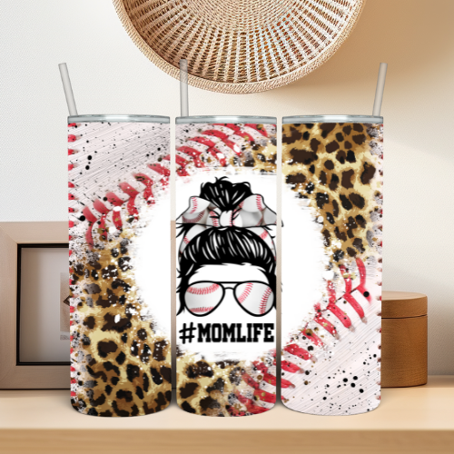 Mom Life - Baseball Tumbler