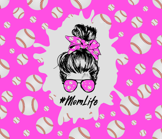 Mom Life - Pink Baseball