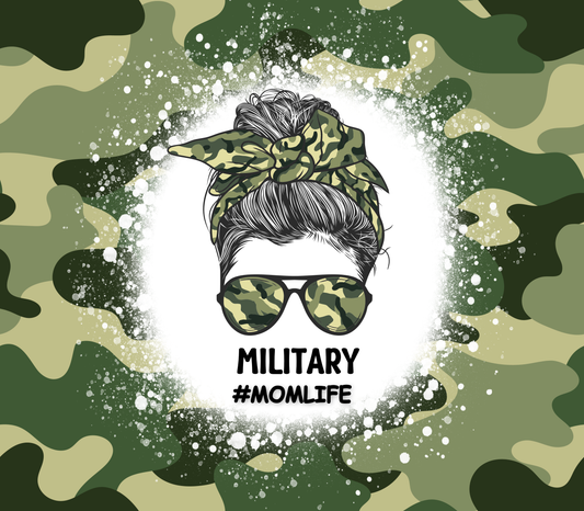 Mom Life Military Tumbler