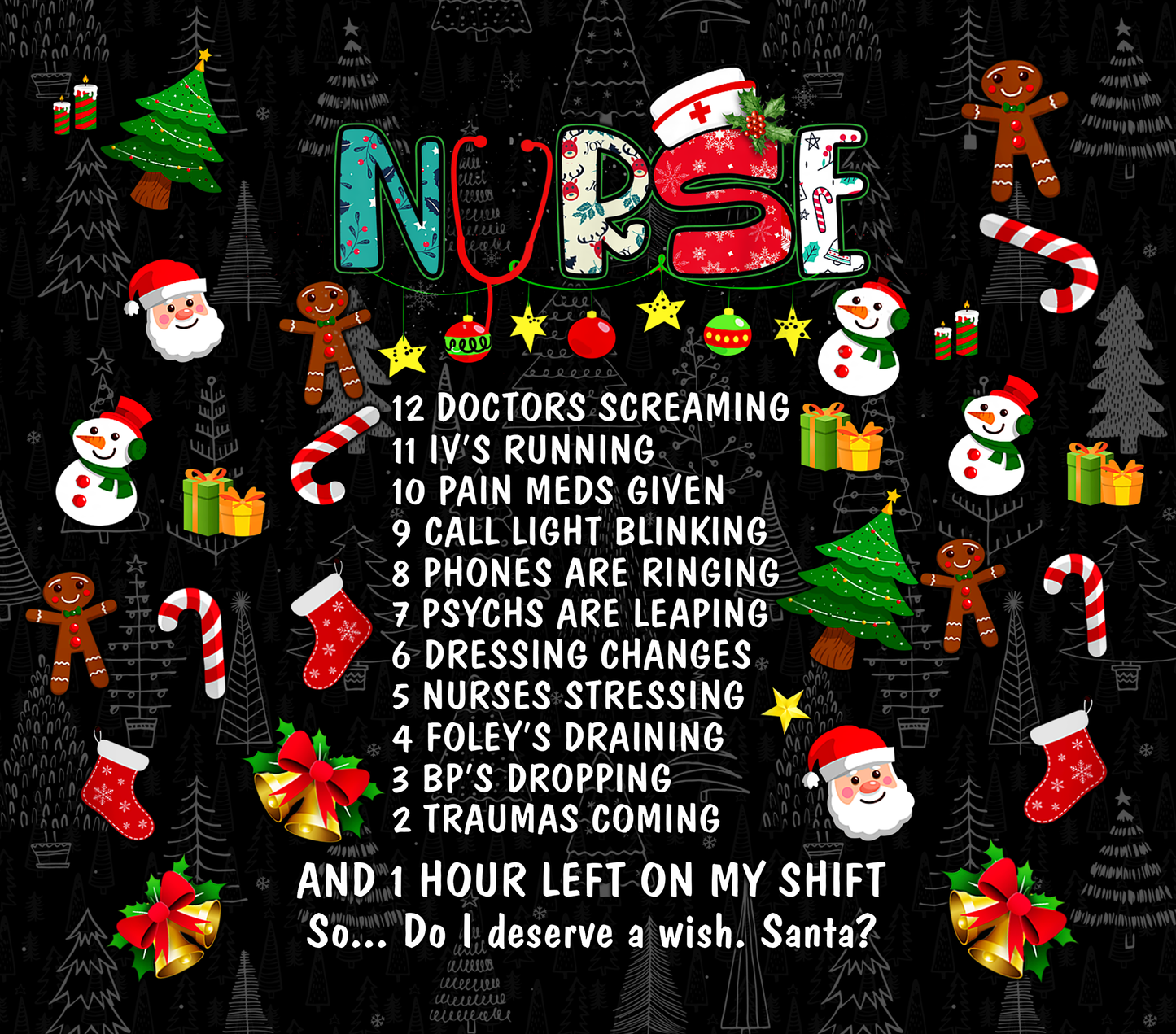 Nurse - Christmas Song Tumbler