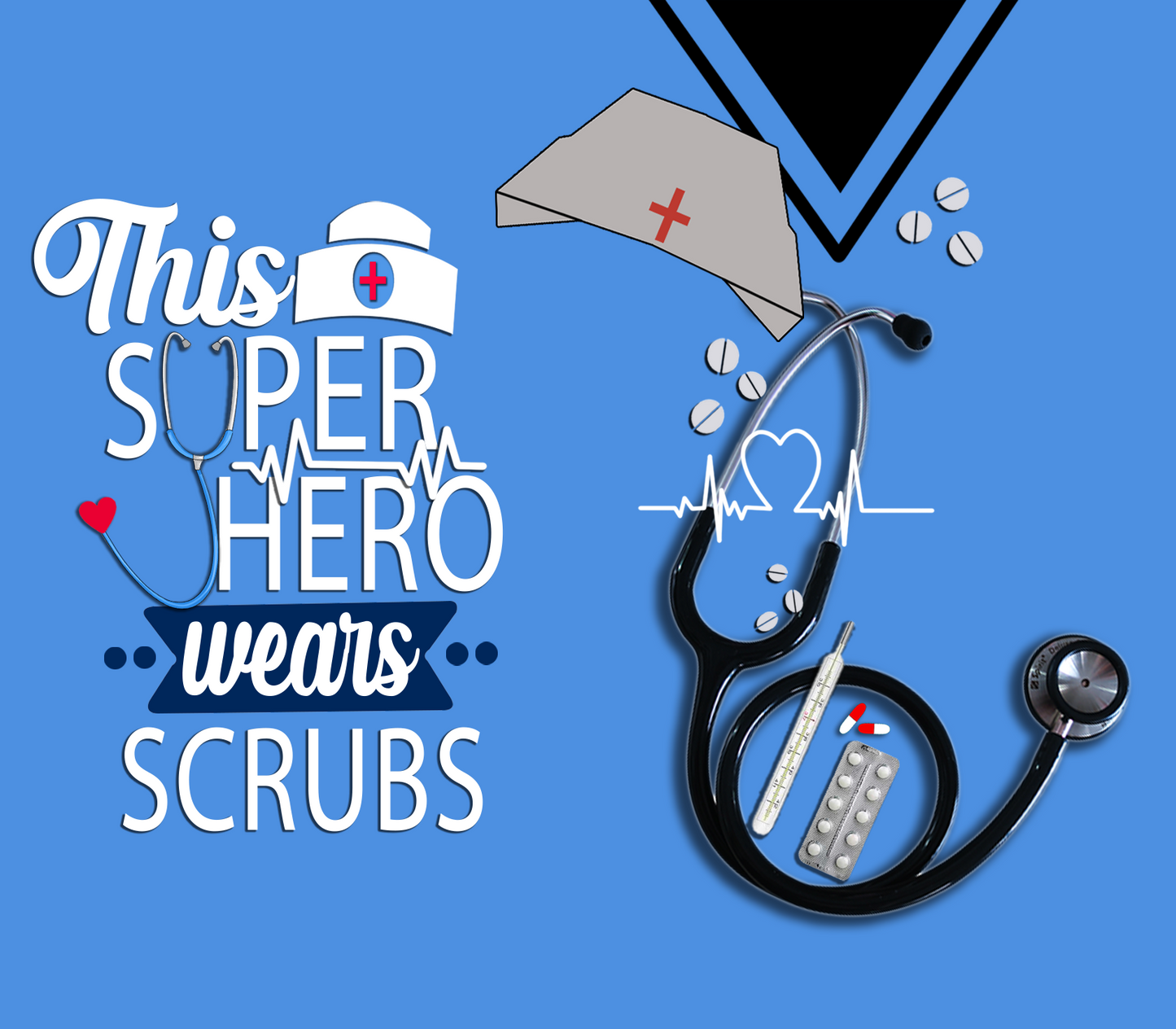 Nurse - This Superhero Wears Scrubs Tumbler