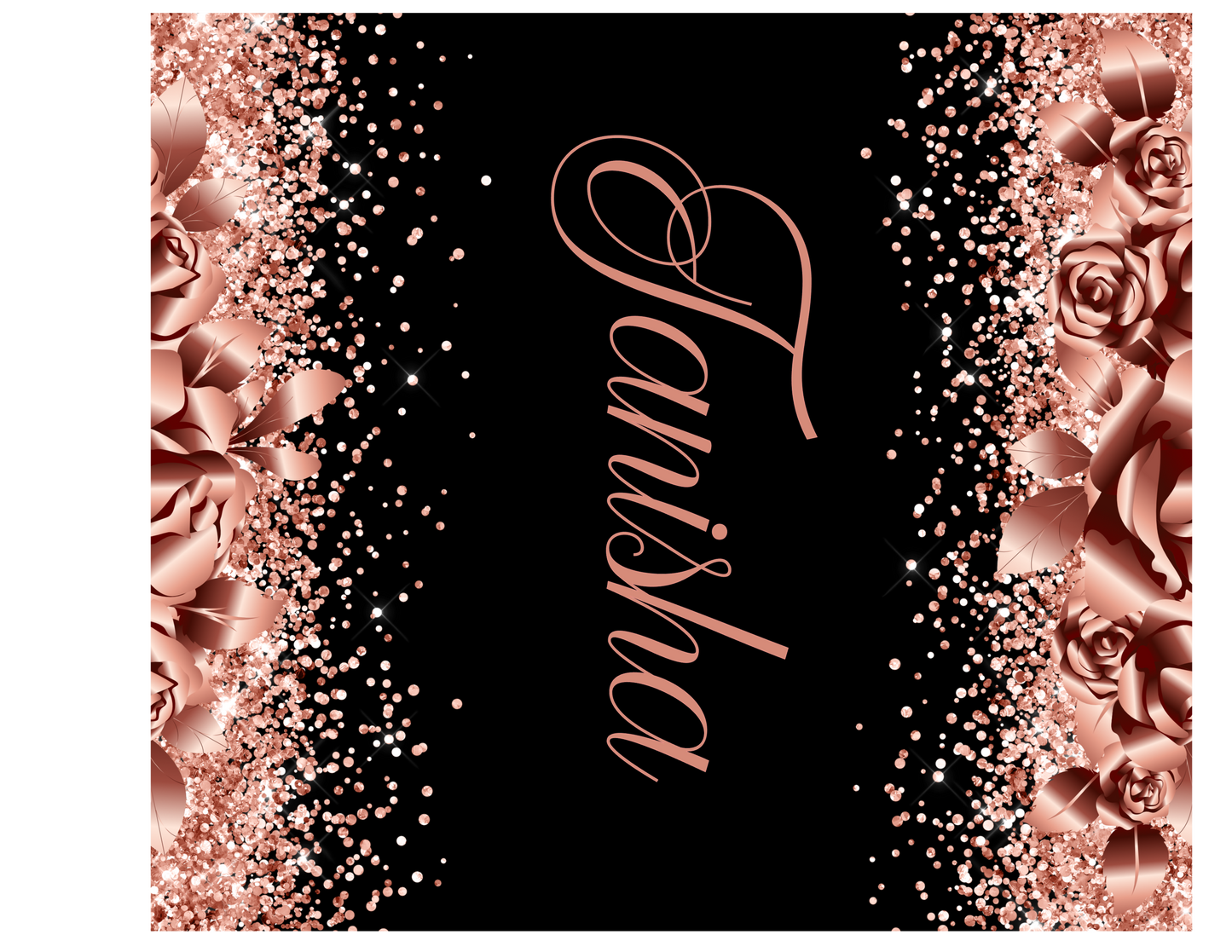 Rose Gold Glitter Tumbler