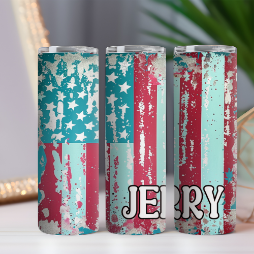 4th of July Rustic Tumbler